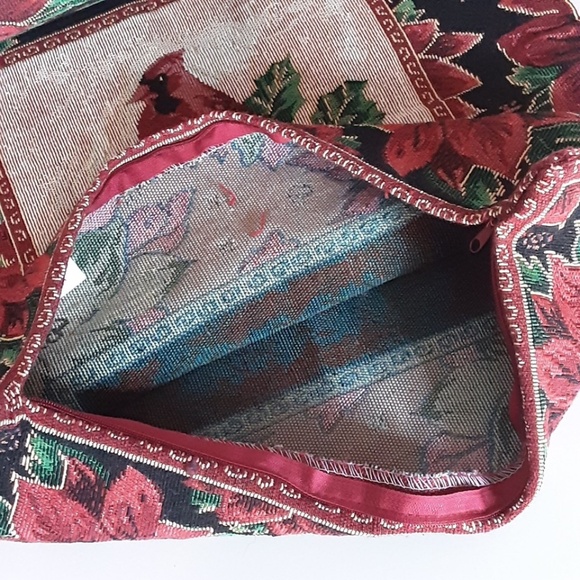 Christmas Cardinals Tapestry Pillow Covers 17 inch Set of 2 - Picture 5 of 10